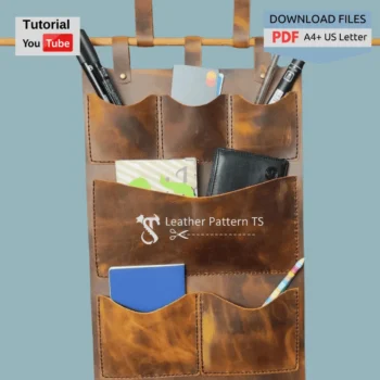 Organize your space in style with our BIG Leather Wall Organizer Pattern