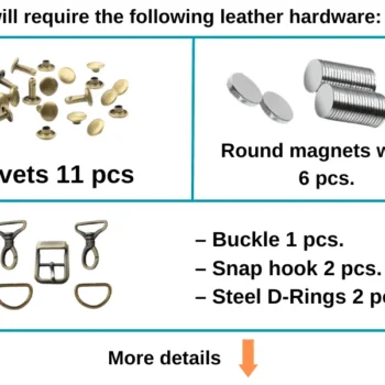 Leather hardware necessary to make a dog walking bag ()