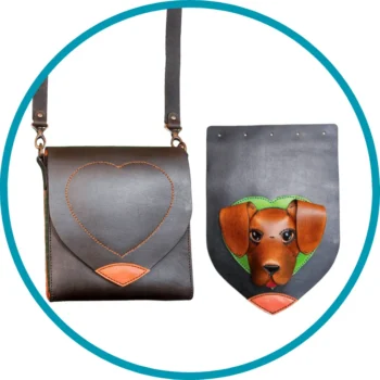 Leather dog bag