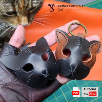 Leather Cat Keychain Pattern – Simple Option, Designs, PDF