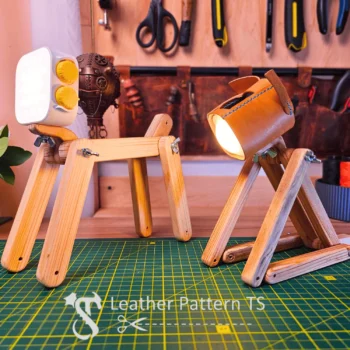 Cute mini tripod made of wood. Free pattern, PDF.
