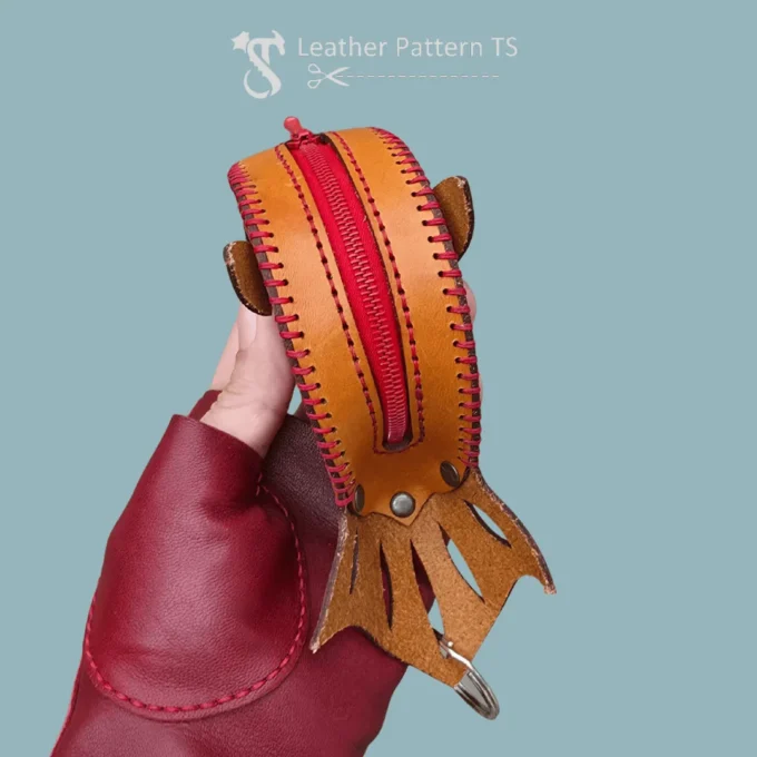 Leather Fish Wallet Pattern | PDF, SVG, DXF + Video