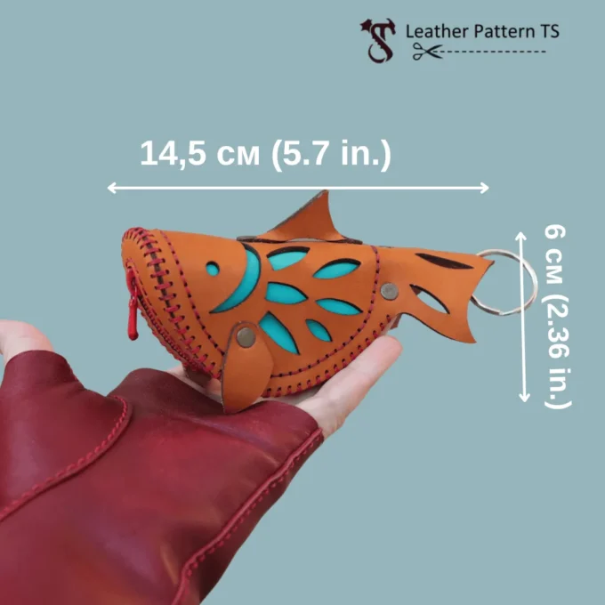 Leather Fish Wallet Pattern | PDF, SVG, DXF + Video