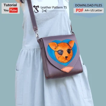 Transformer bag pattern cat design panel with YouTube tutorial and download files PDF