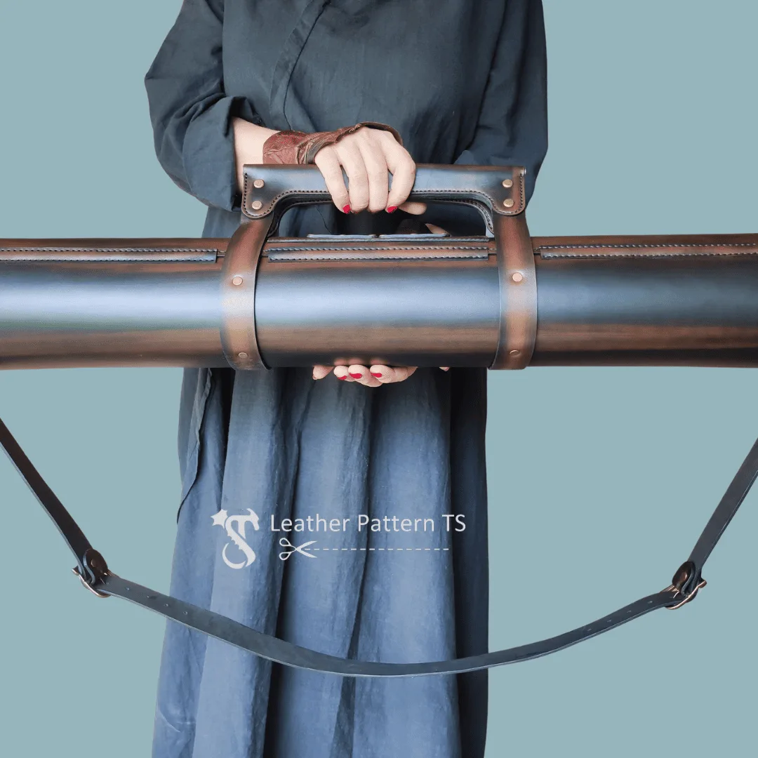 Tube Handle Patterns Leather Tube Bag Pattern – DIY Cylinder Shoulder Template