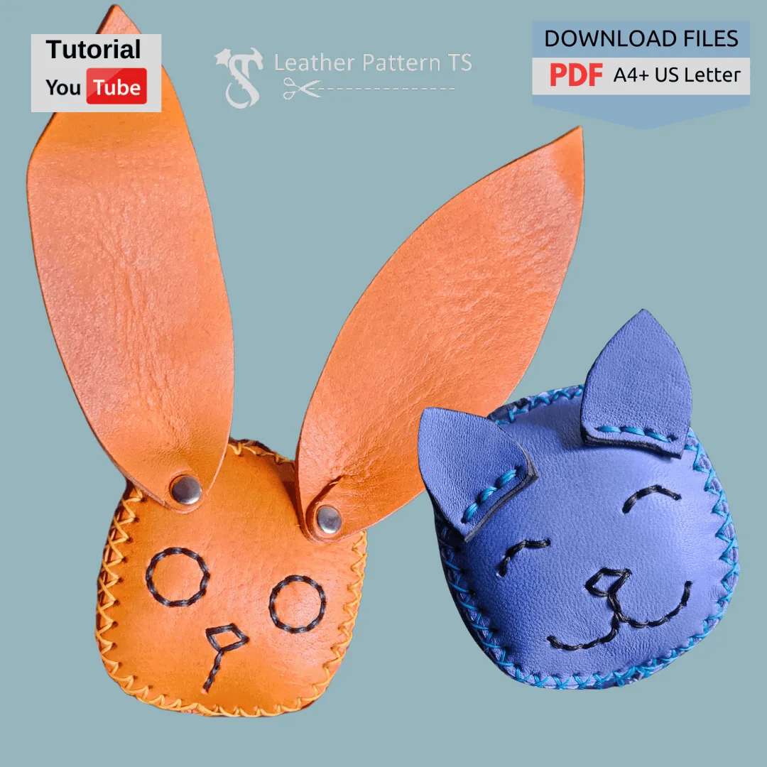 Leather Rabit Soft Leather Toy Pattern – Cute Cat & Rabbit Ornaments