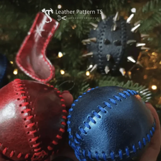 Spiked Leather Ball Pattern – Christmas Ornament Template