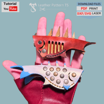 Fish Keychain Pattern Free – two leather steampunk fish keychains made from free PDF SVG DXF templates